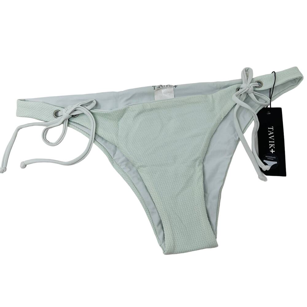 NEW! Tavik Bikini Bottoms Ricci Bottom Glossy Pique Light Blue - M